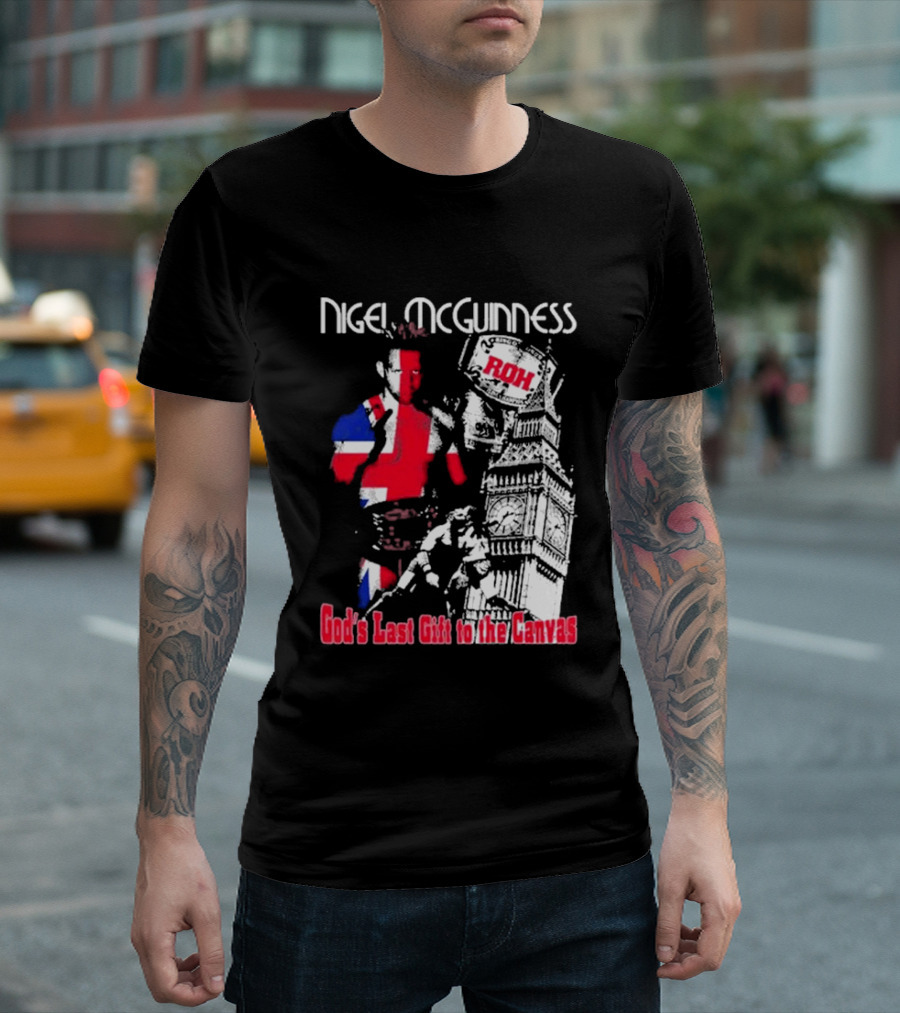 Nigel McGuinness ROH God's Last Gift to the Canvas Union Jack Big Ben T-Shirt