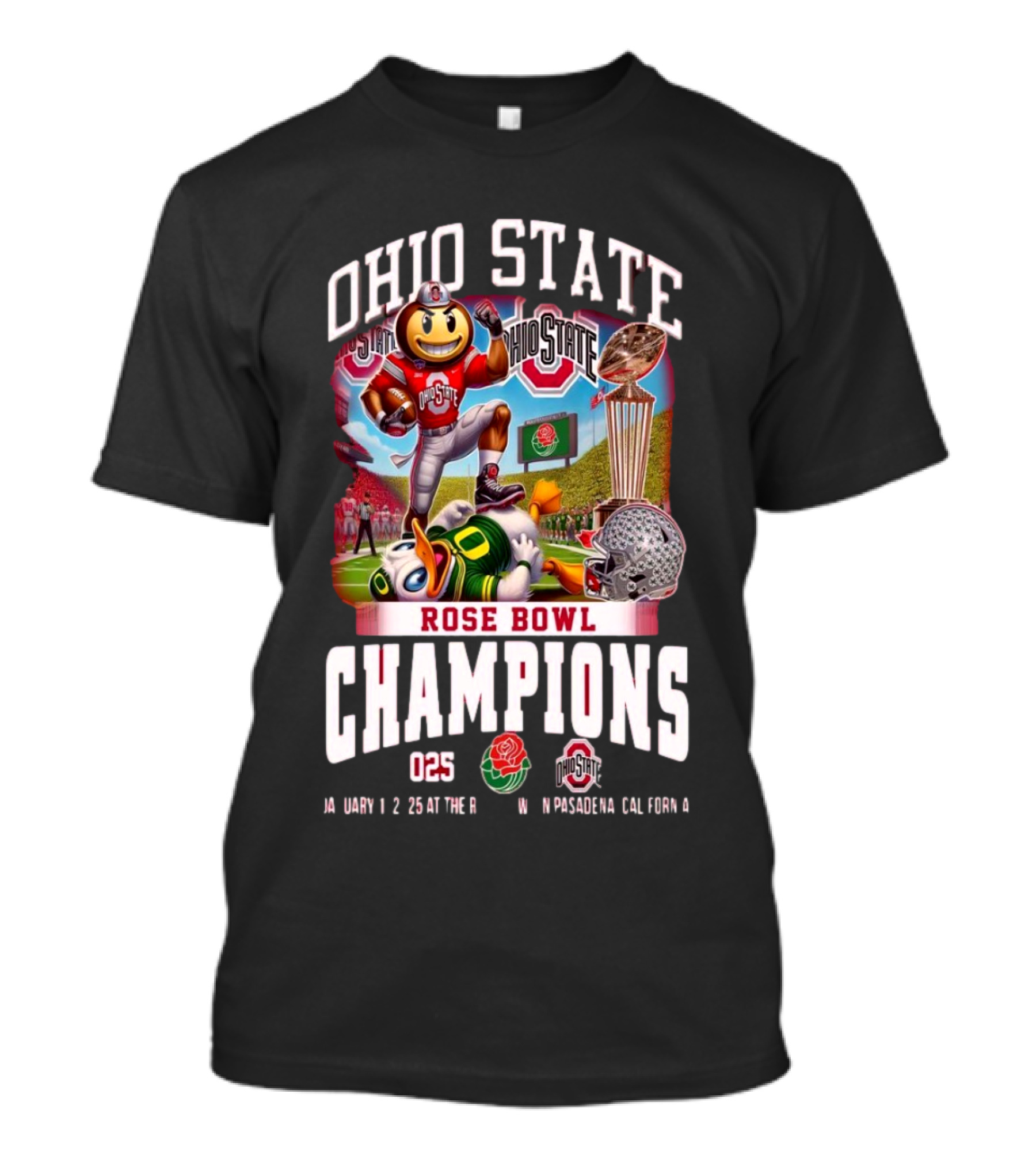Ohio State Rose Bowl Champions 2025 January Pasadena California T-Shirt