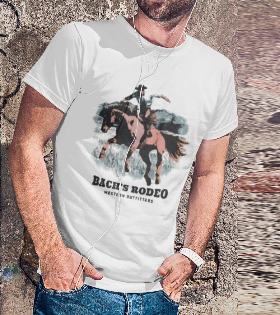 Bach’s Rodeo Western Outfitters Cowboy Horse Adventure T-Shirt
