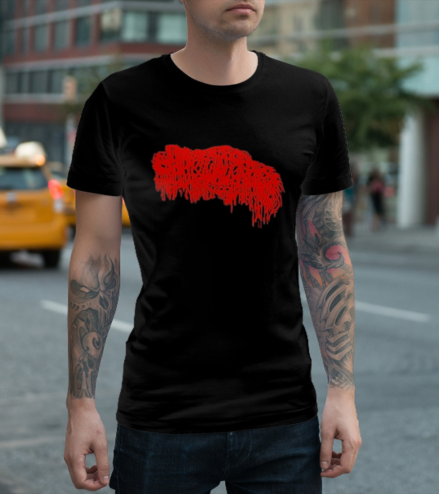 Mcneely Sanguisugabogg Red Dripping Text T-Shirt
