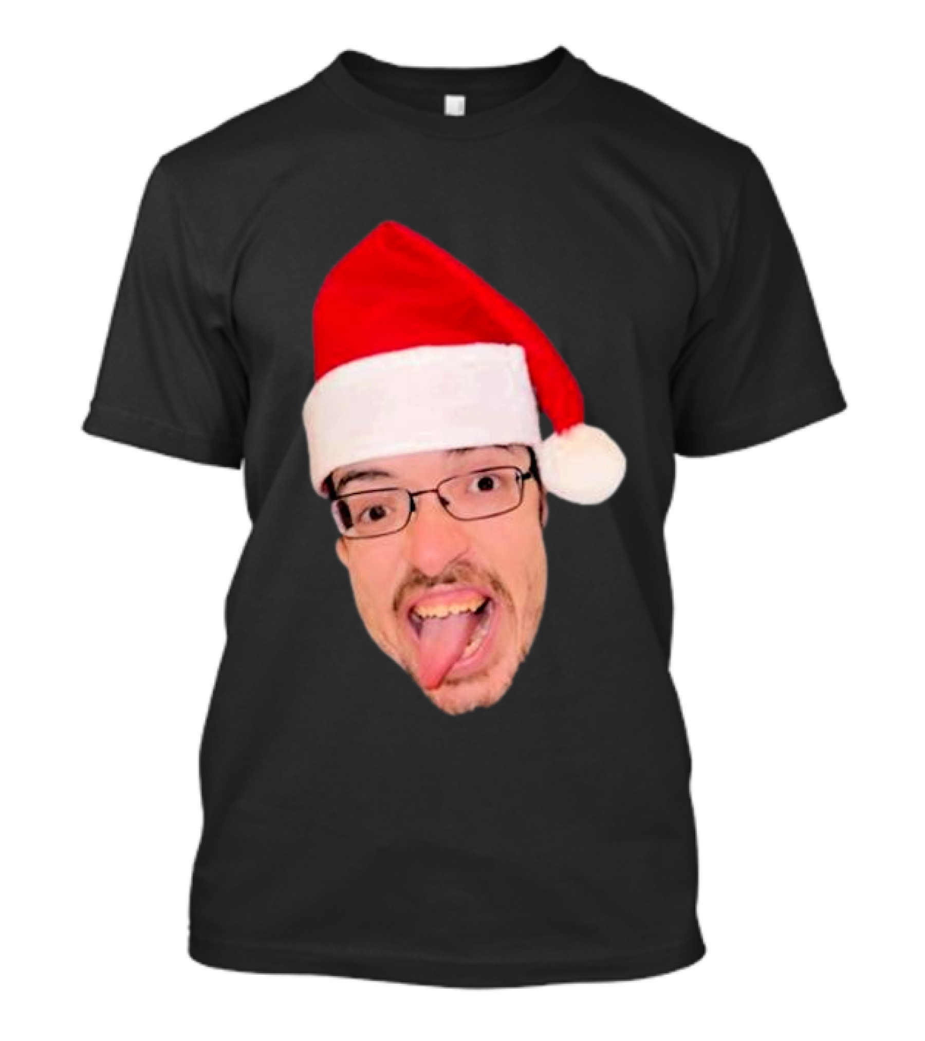 Ricky Berwick Cripmas Santa Hat Face T-Shirt