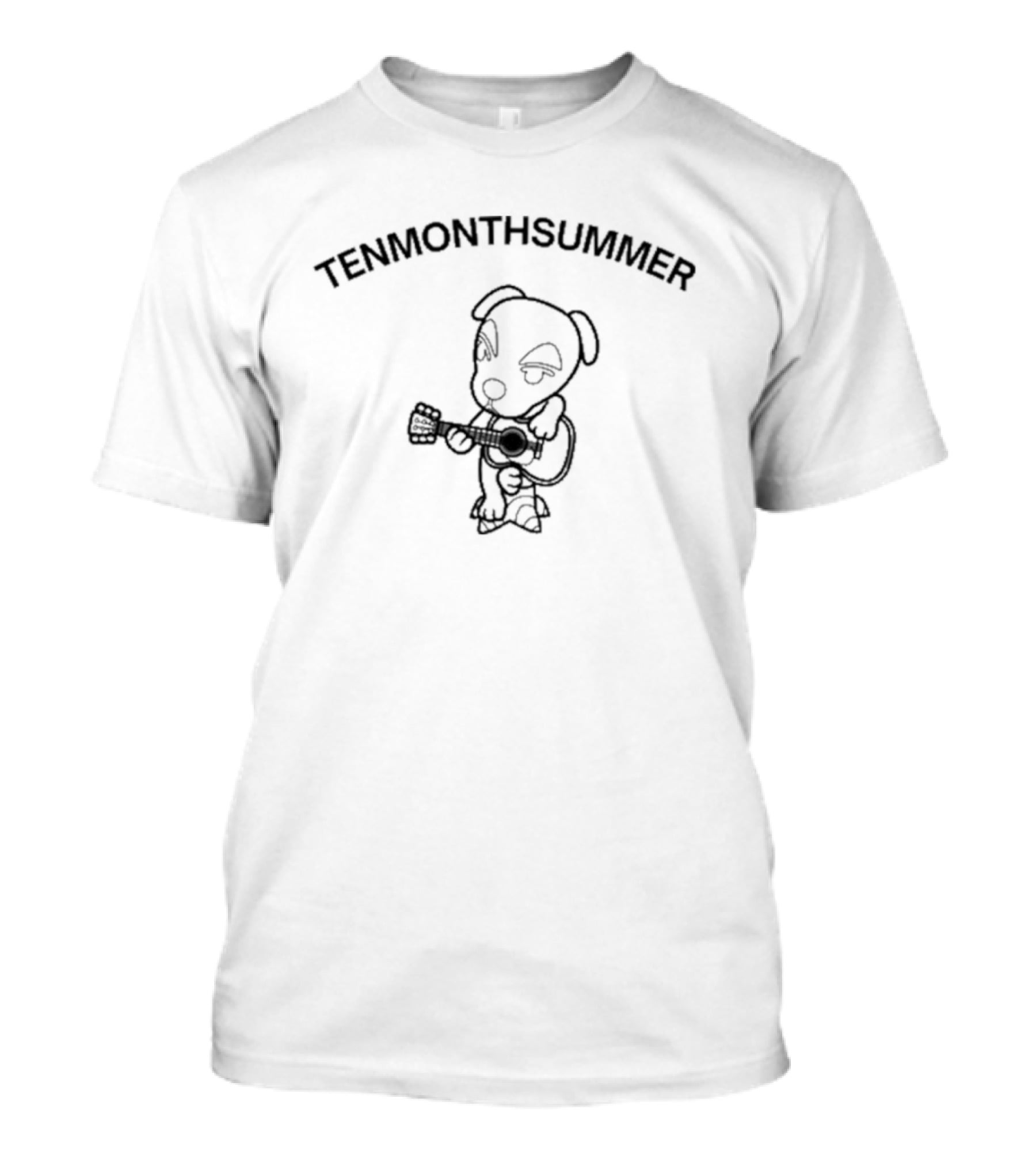 Tenmonthsummer Animated Dog Playing Guitar T-Shirt