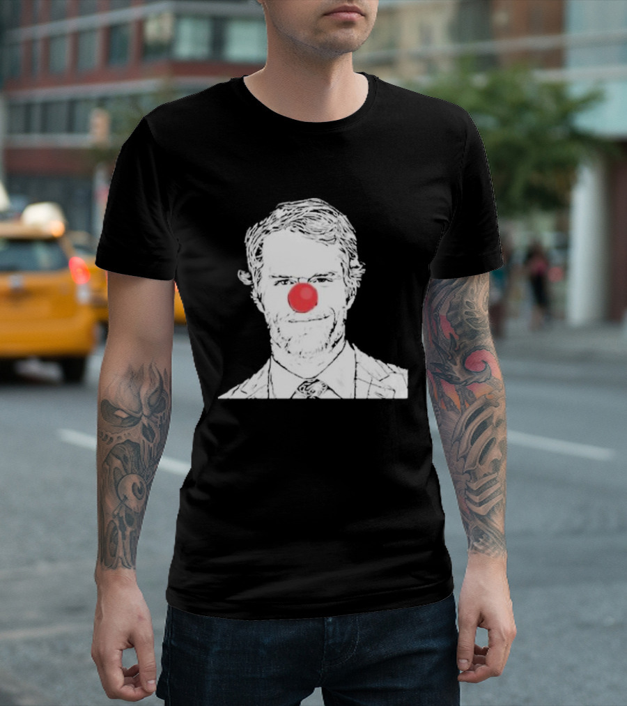 Bleed Philly Greg Olsen Clown Portrait with Red Nose T-Shirt
