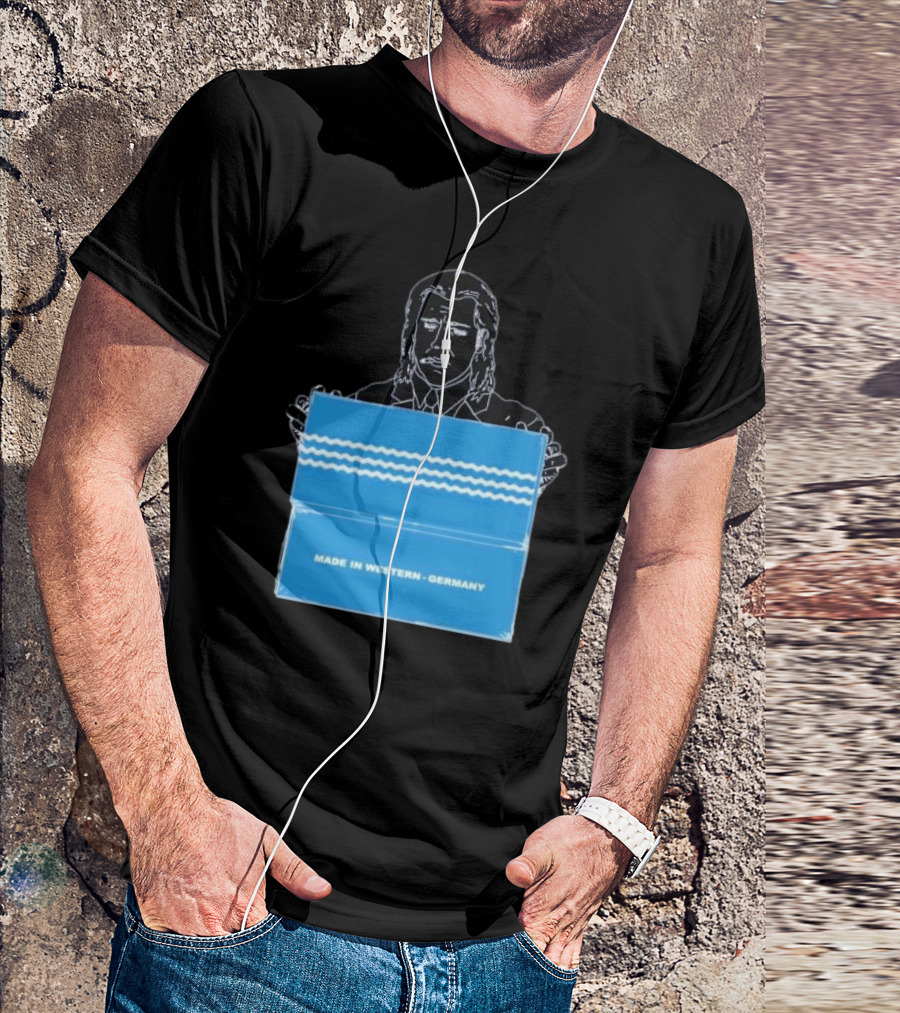 Made In Western Germany Pulp Fiction Blue Box Holder T-Shirt