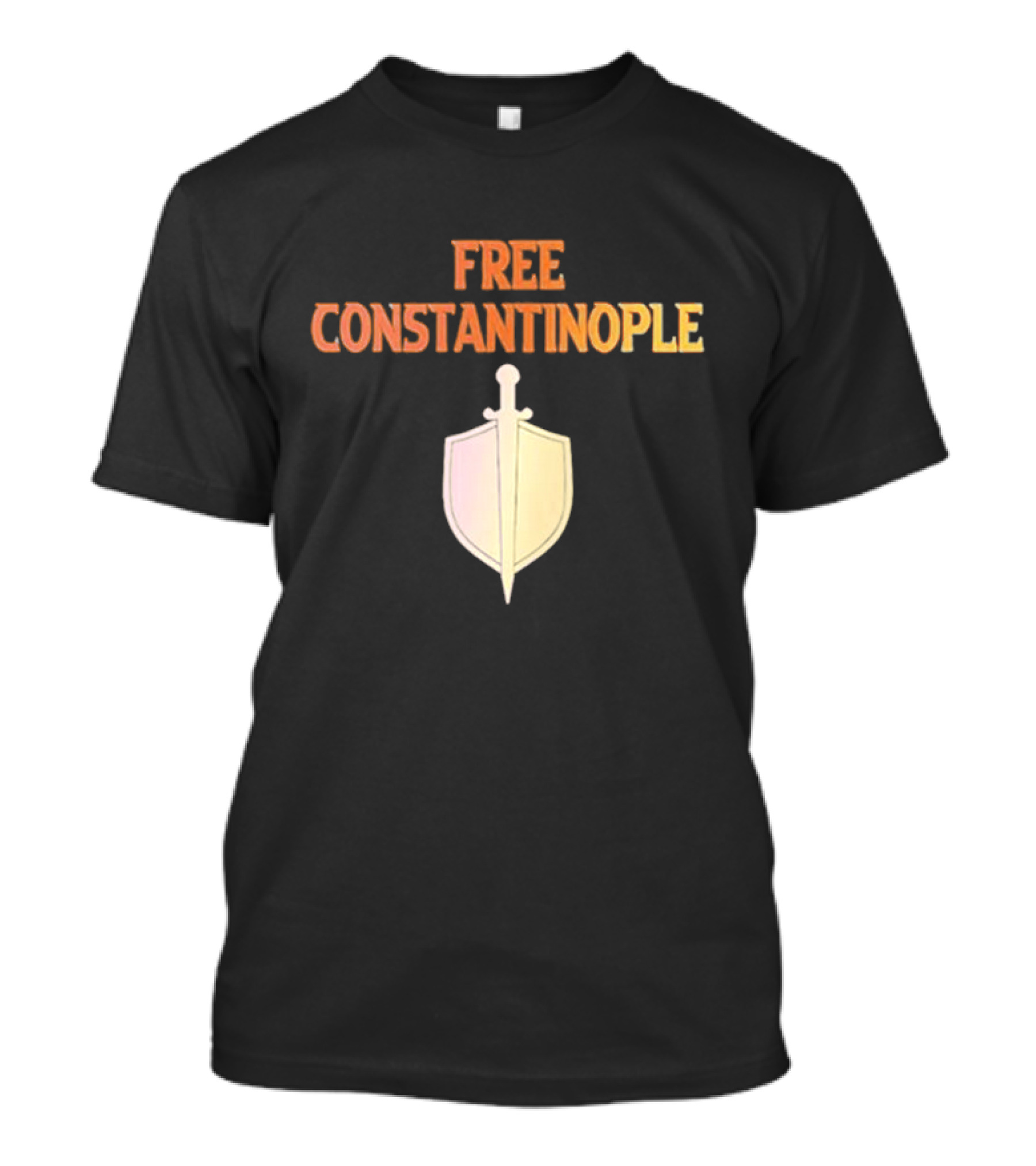 Free Constantinople Sword Shield T-Shirt