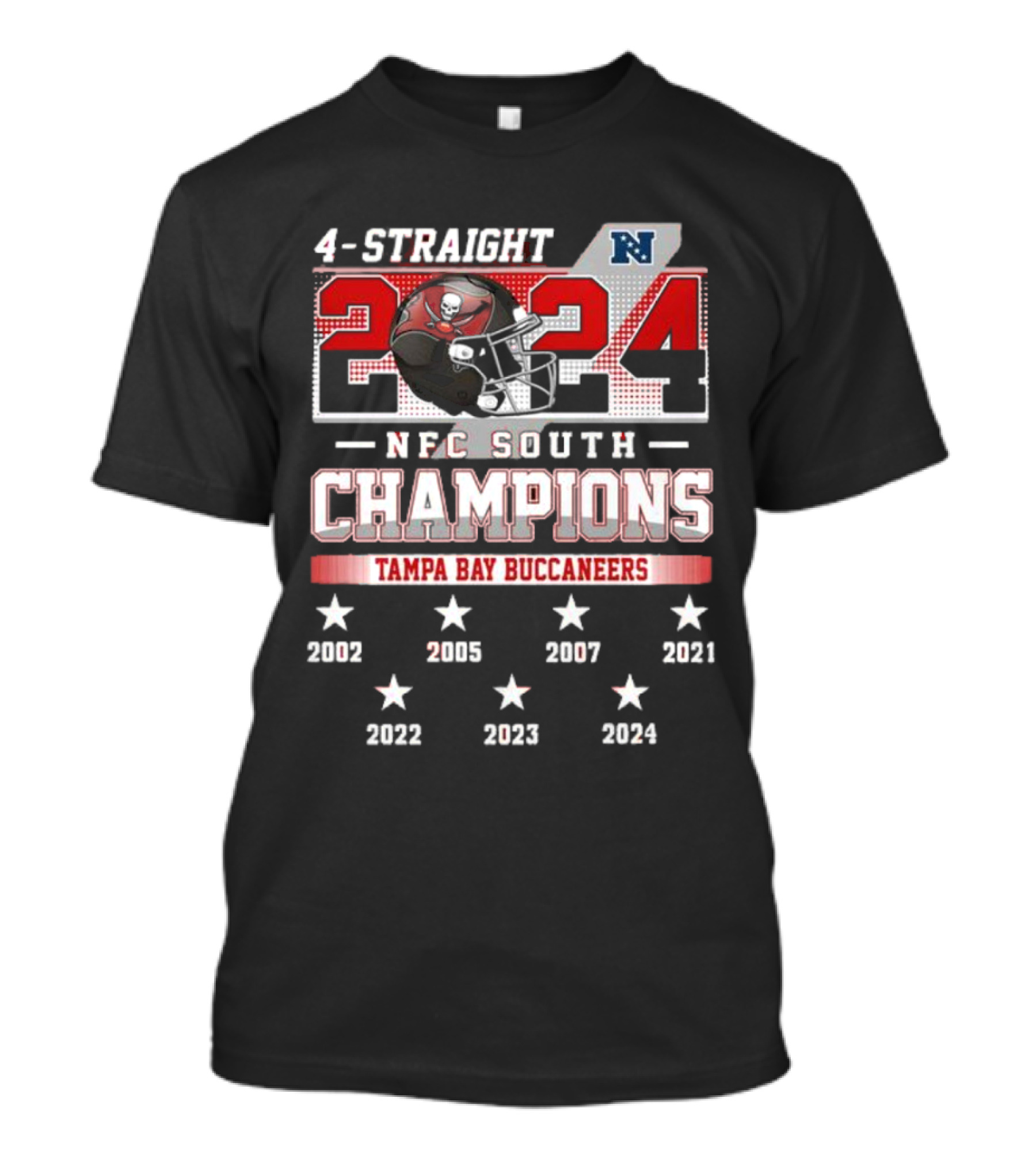 Tampa Bay Buccaneers NFC South Champions 4-Straight T-Shirt