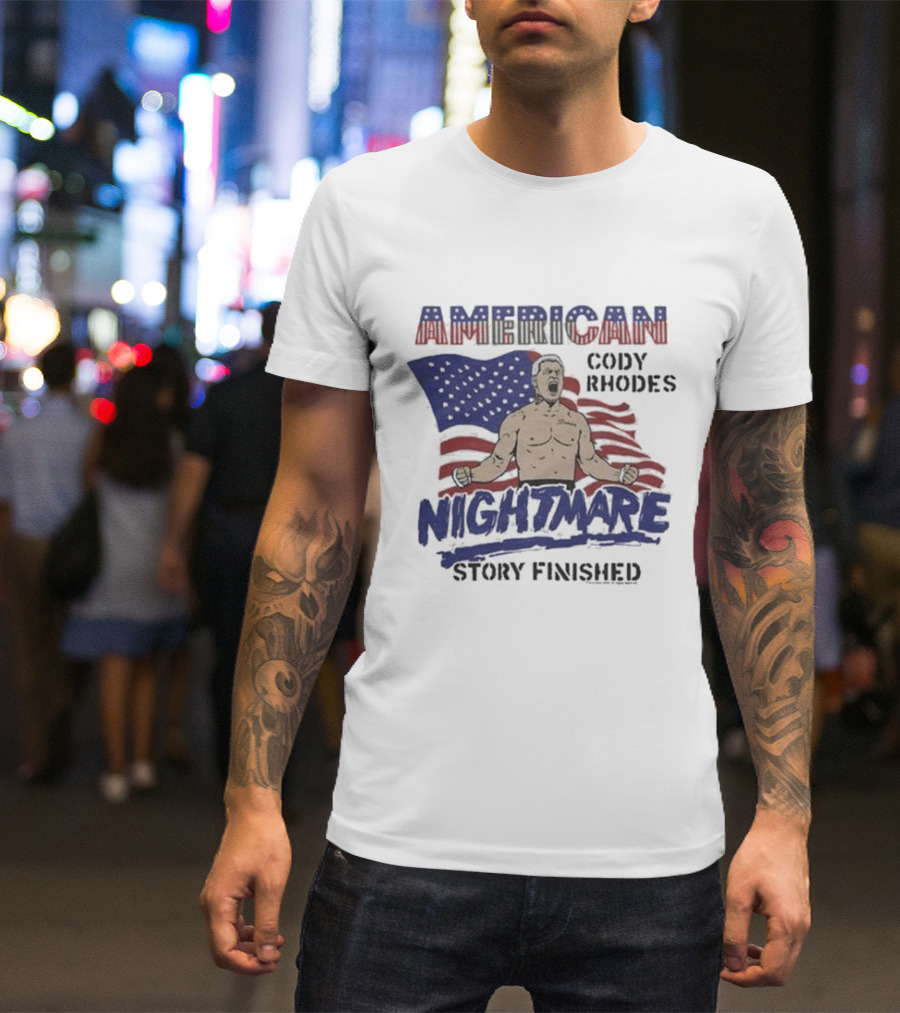 Cody Rhodes American Nightmare Story Finished USA Flag T-Shirt