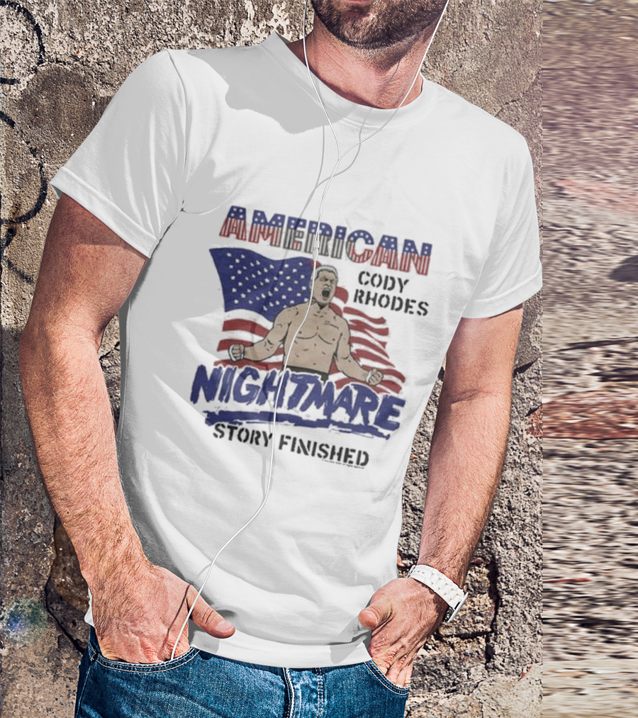 Cody Rhodes American Nightmare Story Finished USA Flag T-Shirt