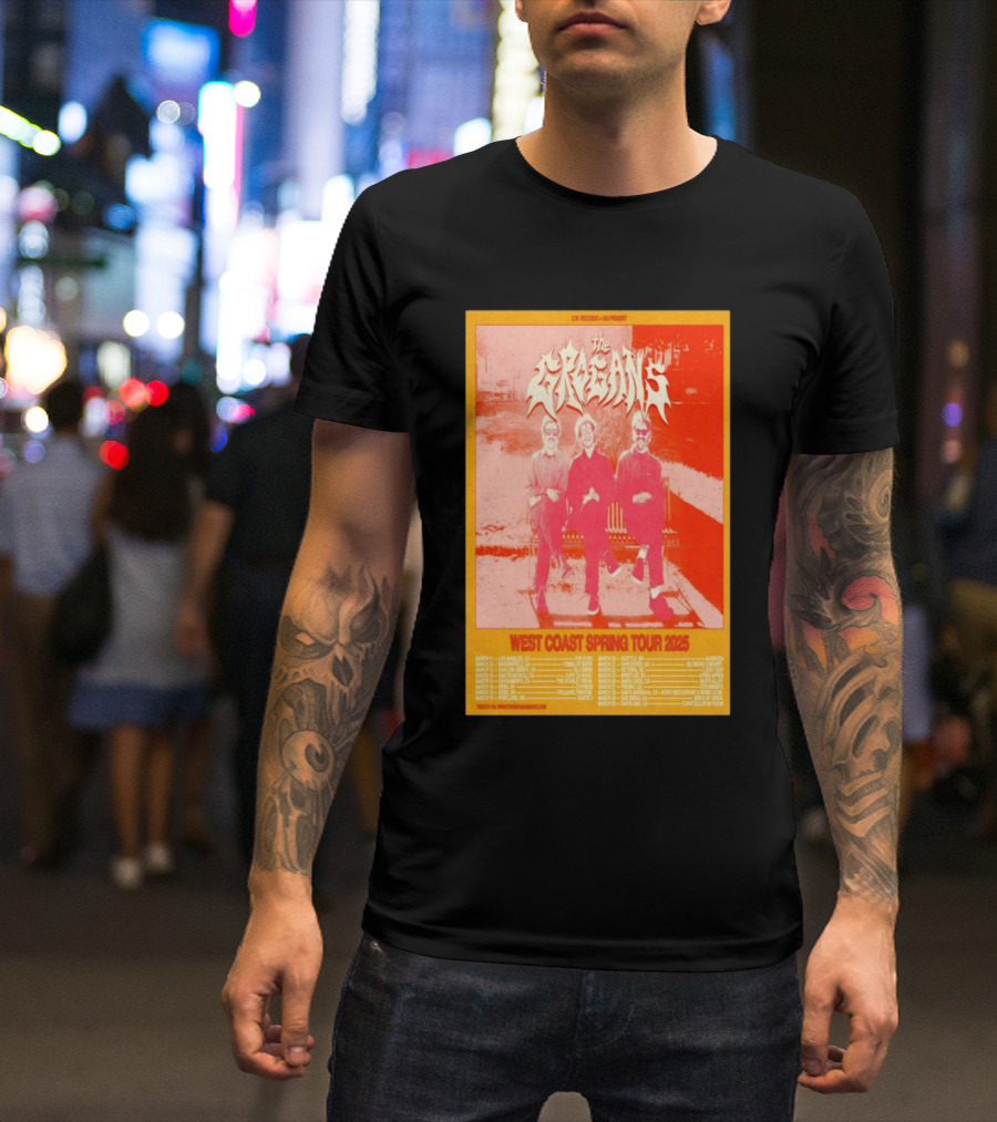 The Grogans West Coast Spring Tour 2025 CNR Records Presents Orange T-Shirt