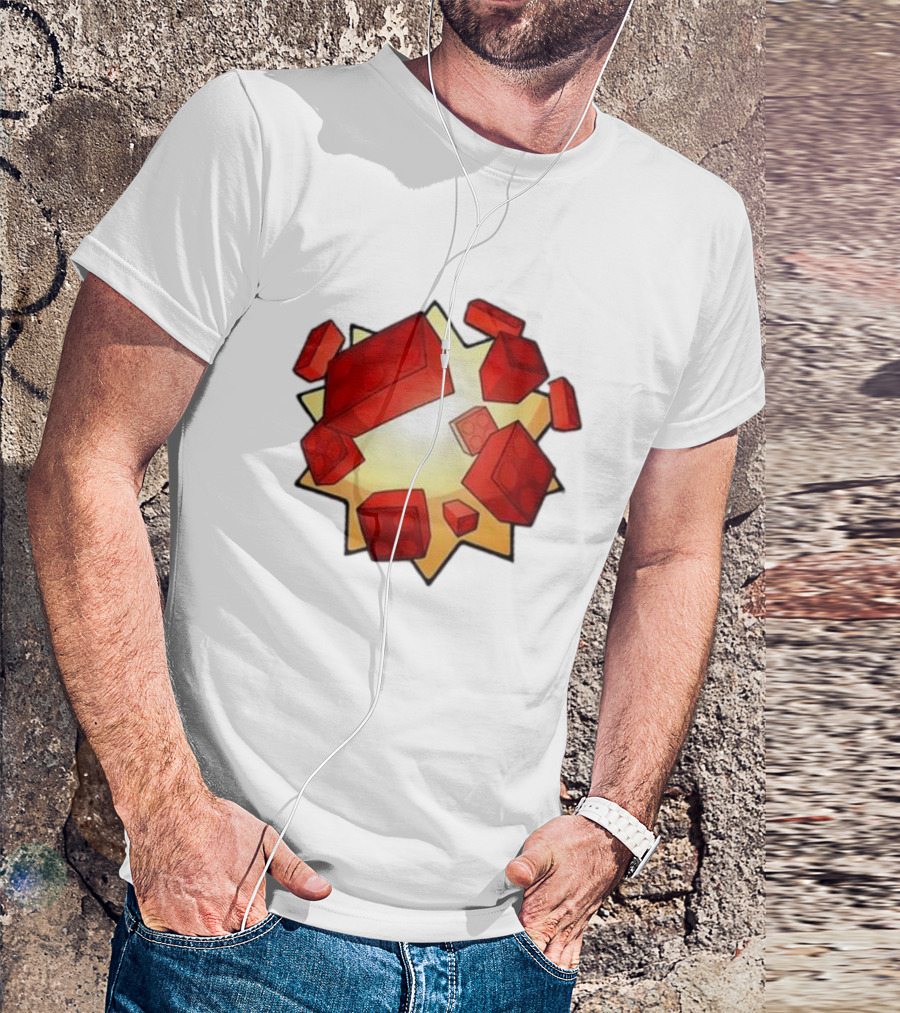 Unusual Worldwide Bloxxer Exploding Red Brick T-Shirt