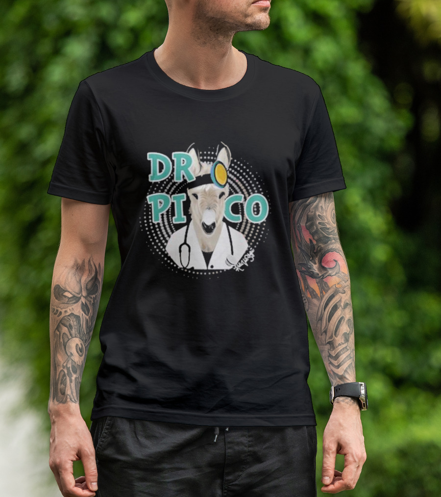 Katie Van Slyke Dr. Pico Doctor Donkey With Stethoscope And Head Mirror T-Shirt