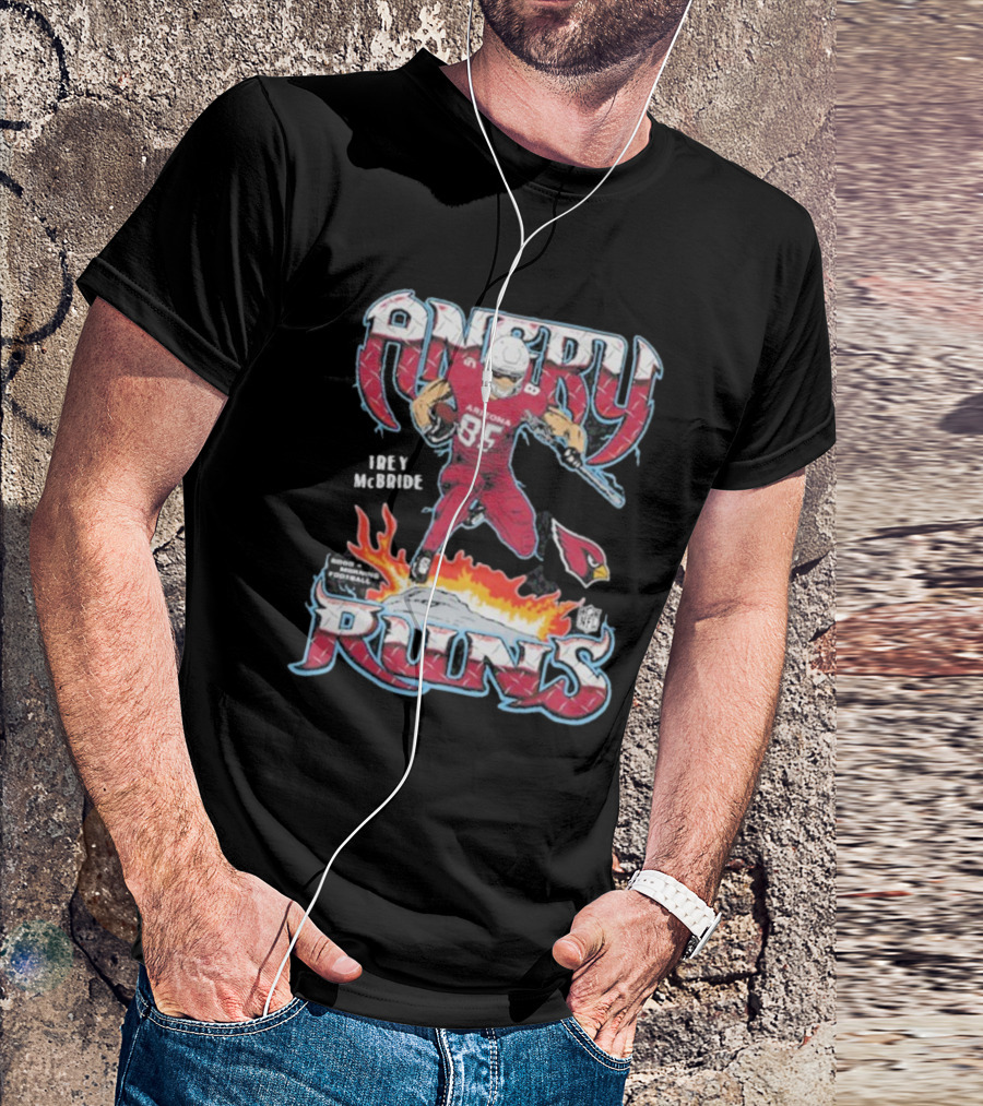 Arizona Cardinals Angry Runs Trey McBride NFL T-Shirt