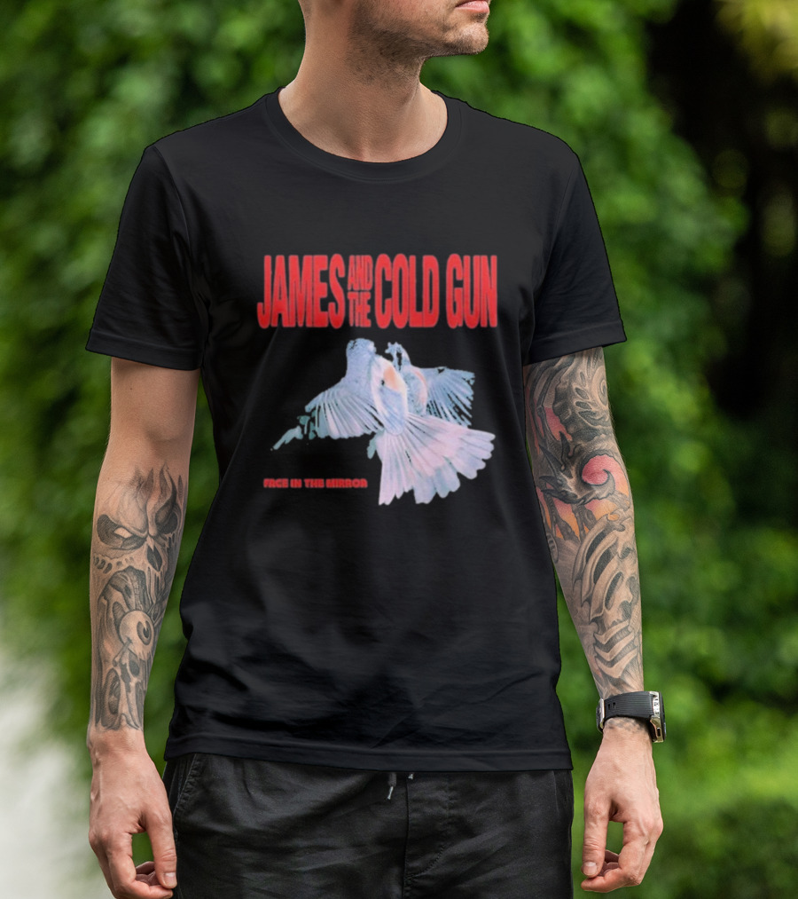James And The Cold Gun Face In The Mirror Birds Image T-Shirt
