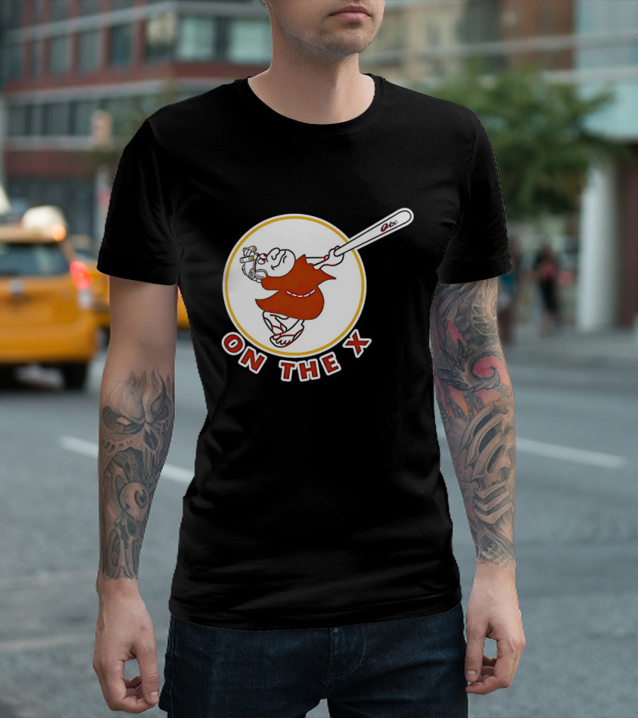 San Diego Padres Swinging Friar Mascot On The X T-Shirt