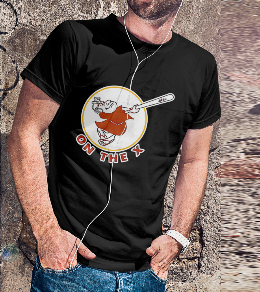 San Diego Padres Swinging Friar Mascot On The X T-Shirt