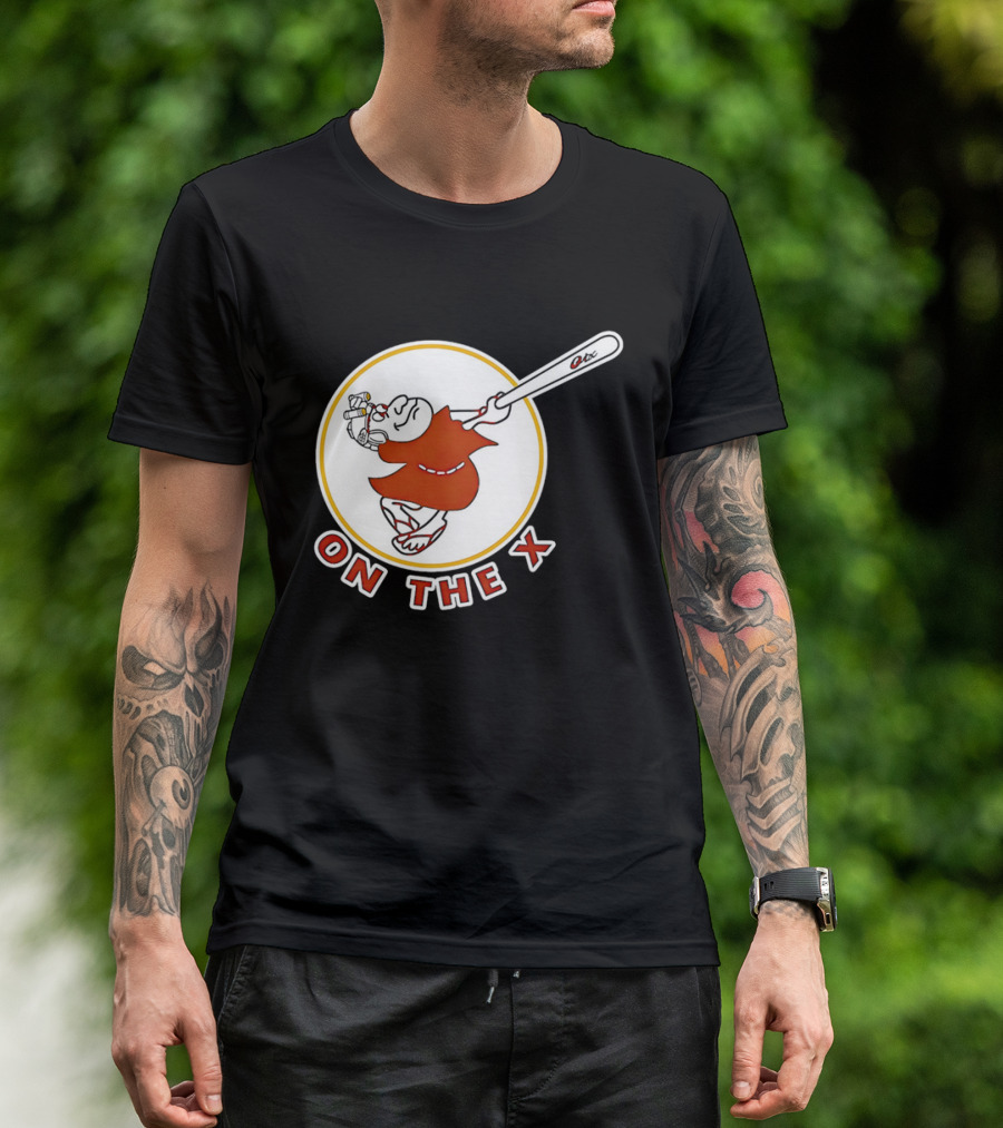 San Diego Padres Swinging Friar Mascot On The X T-Shirt