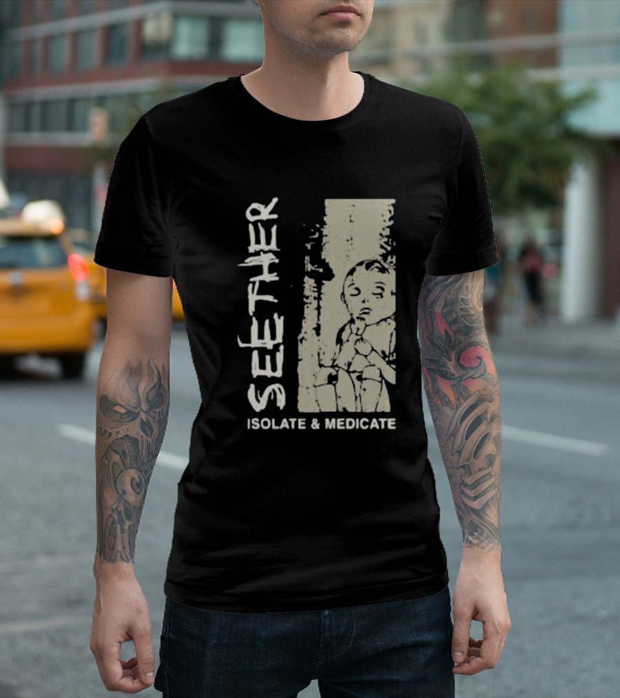 Seether Isolate And Medicate Grunge Child Sketch T-Shirt