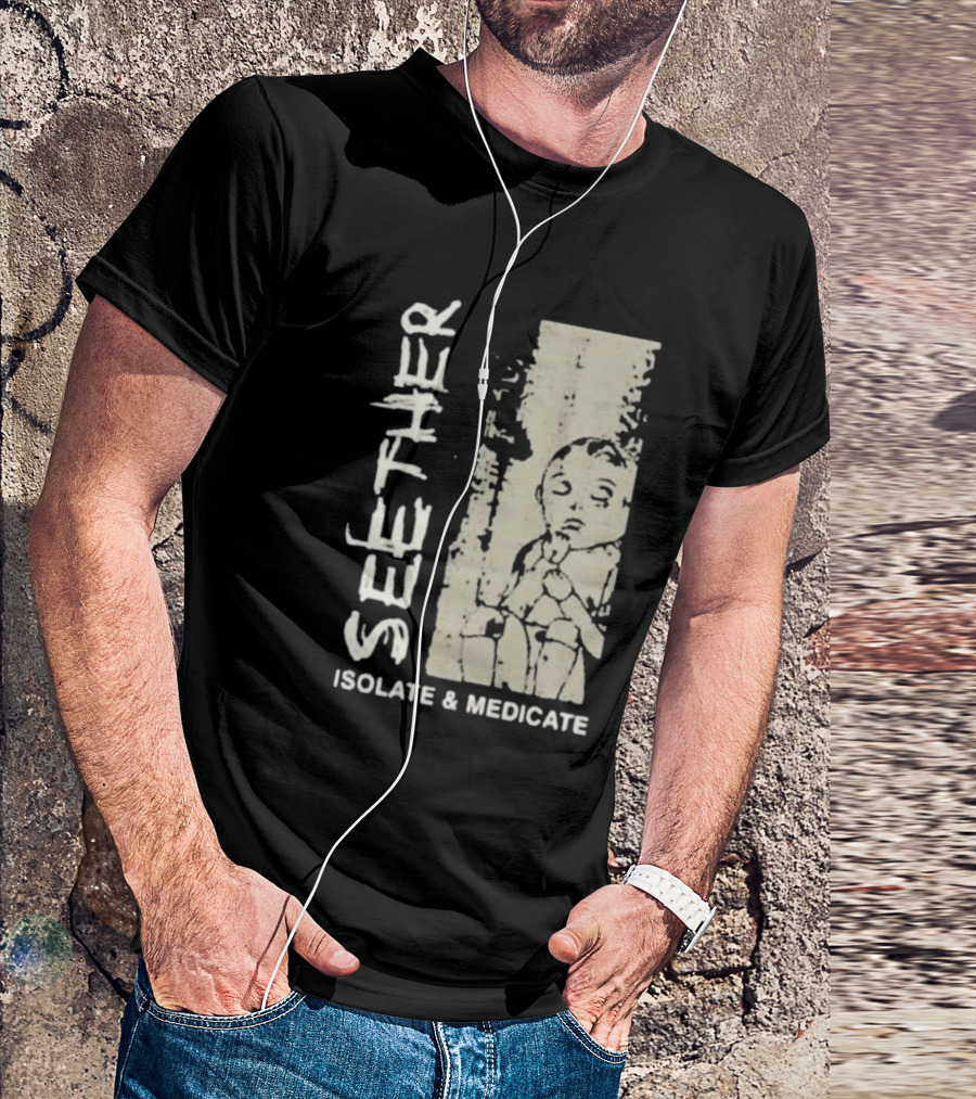 Seether Isolate And Medicate Grunge Child Sketch T-Shirt