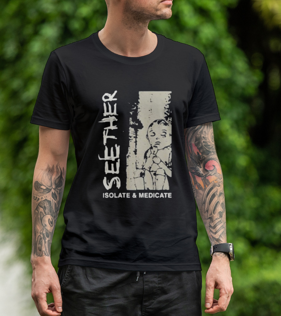 Seether Isolate And Medicate Grunge Child Sketch T-Shirt
