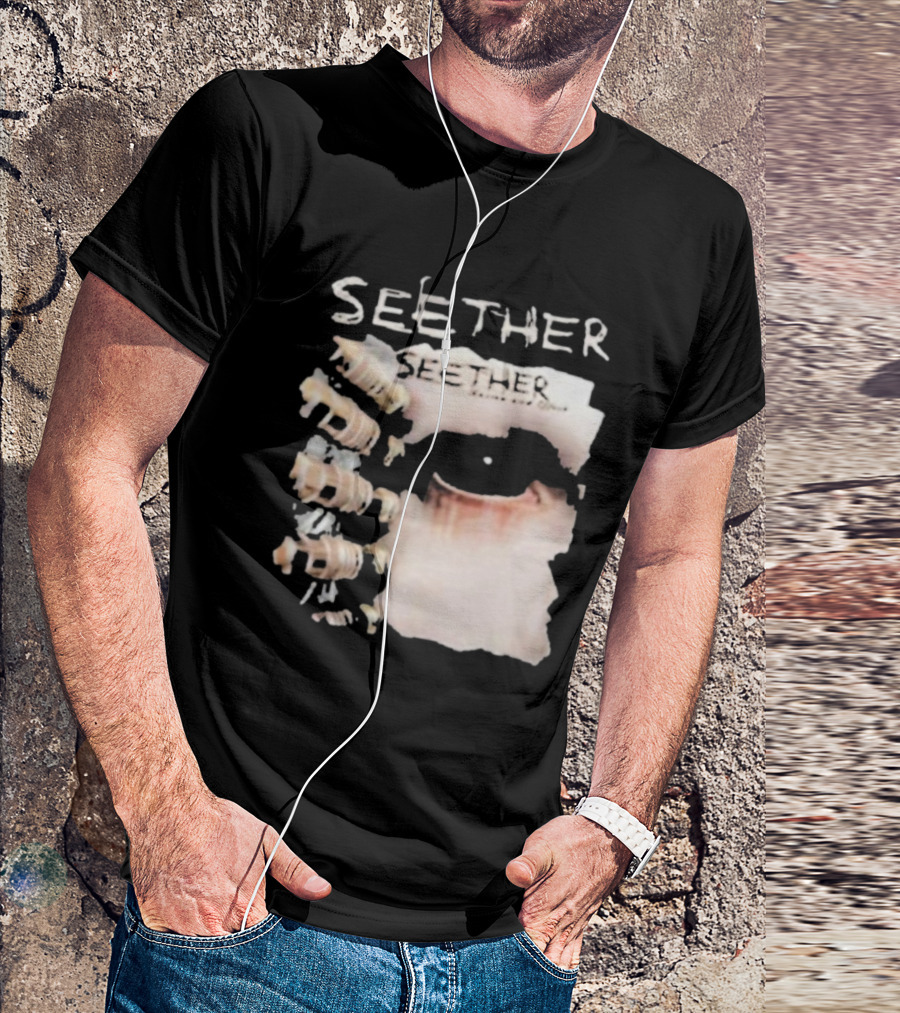 Seether Karma And Effect Eye Skeleton Couple Image T-Shirt