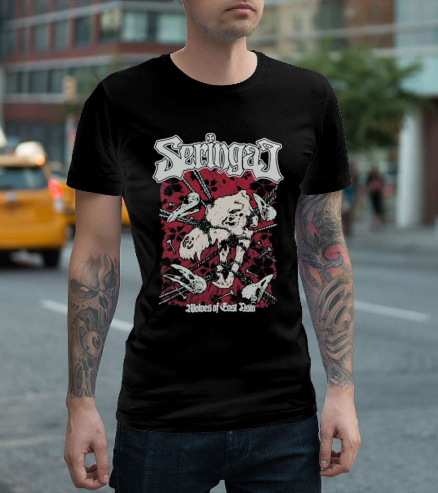 Seringai Wolves Of East Asia Tour 2025 Metal Band Skull And Bones Art T-Shirt
