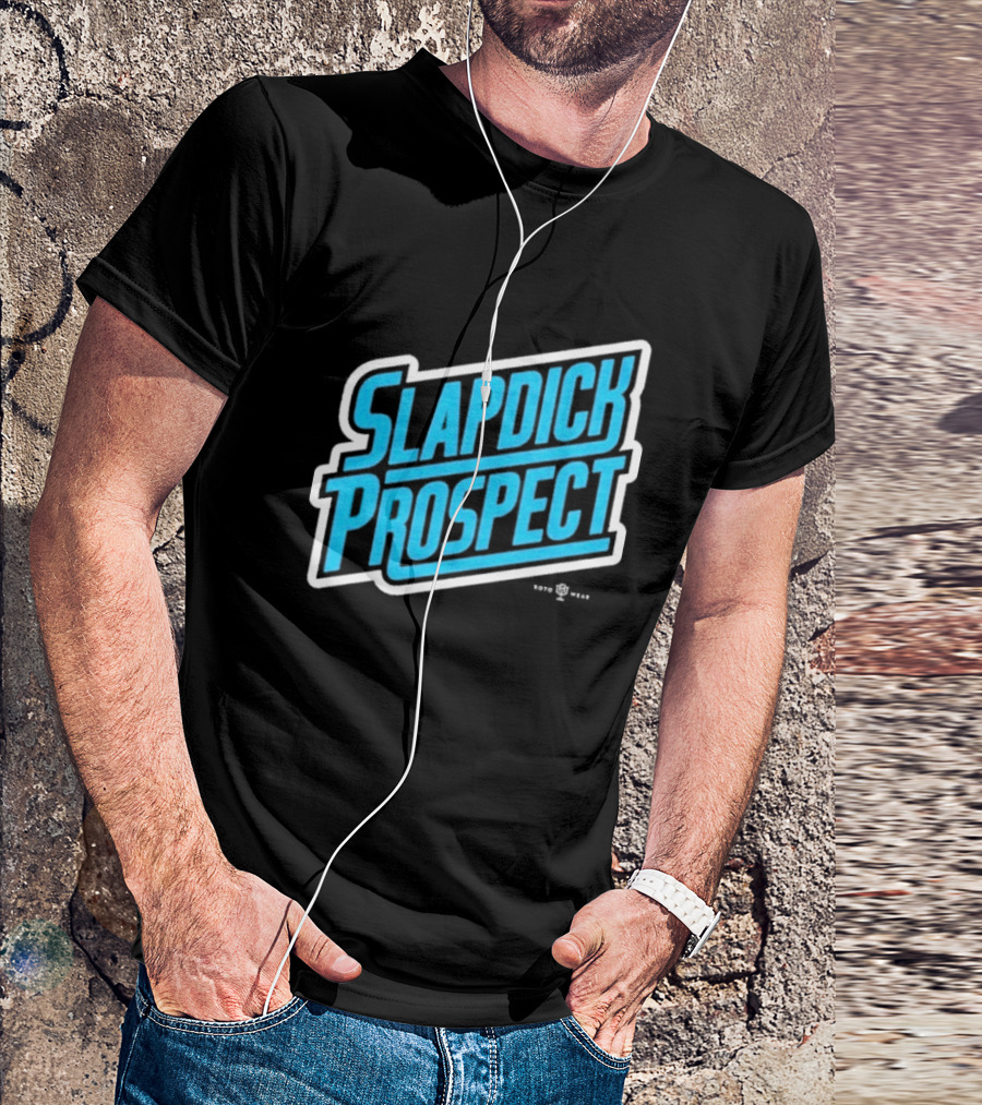 Slapdick Prospect Blue Bold Text T-Shirt