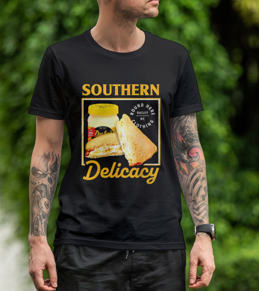 Southern Delicacy Duke's Mayo Round Here Bailey NC Clothing T-Shirt