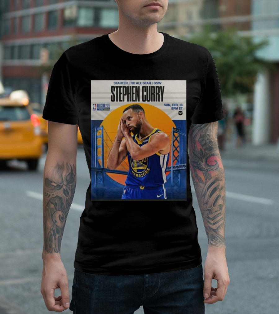 Stephen Curry 2025 NBA All-Star Starter GSW February 16th TNT T-Shirt