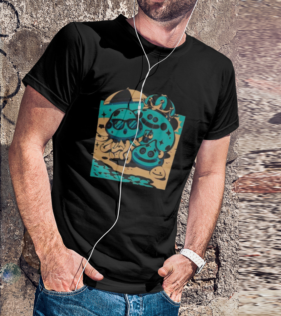 Summer Quest Beach Mushrooms Party Fun T-Shirt