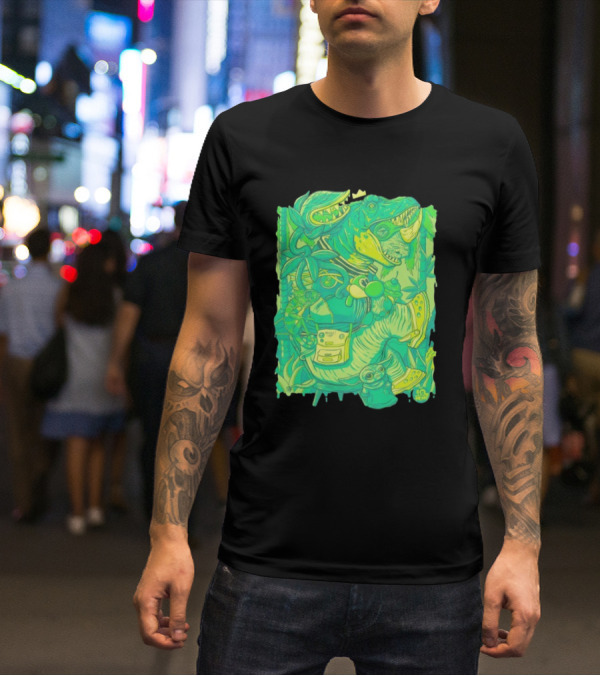 Ten Hundred Green Rhino 10 Hun Adventure T-Shirt