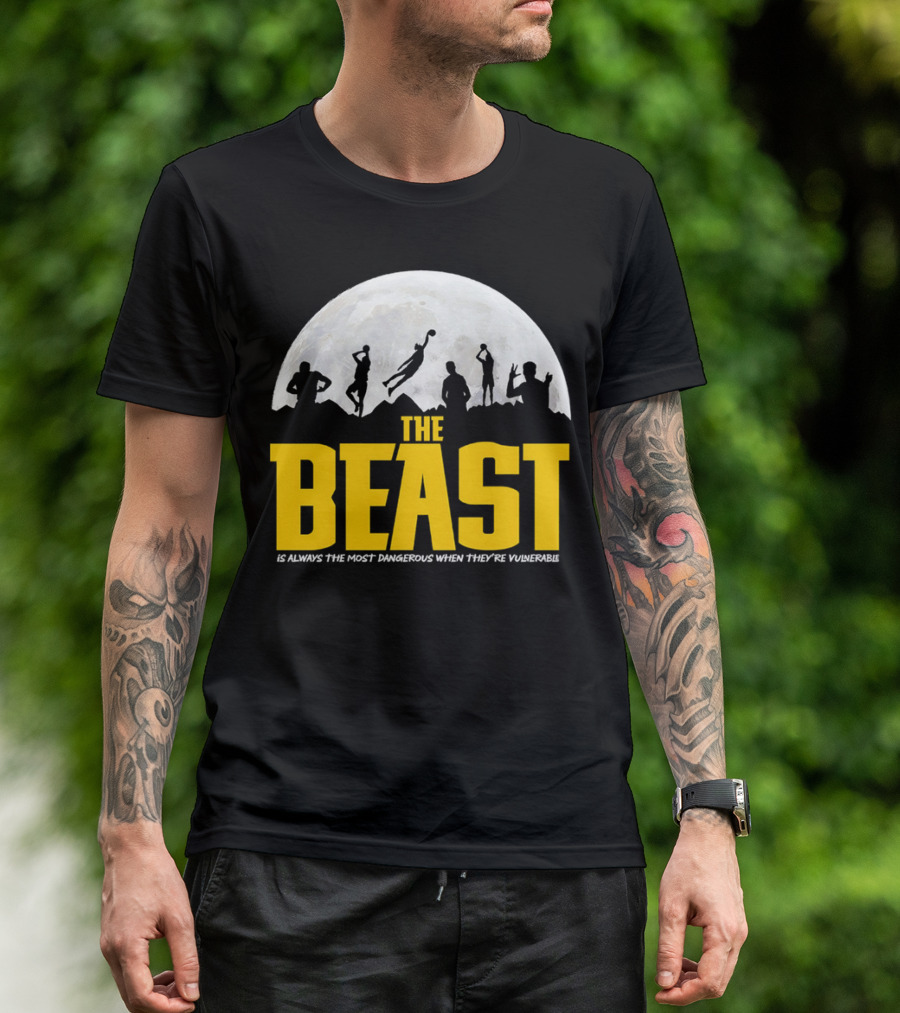 The Beast Is Always The Most Dangerous When They're Vulnerable Silhouettes Moon Scene T-Shirt
