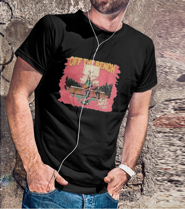 Off The Bench AMD Melo Chubby & Wallets Album Basketball Court Scene T-Shirt