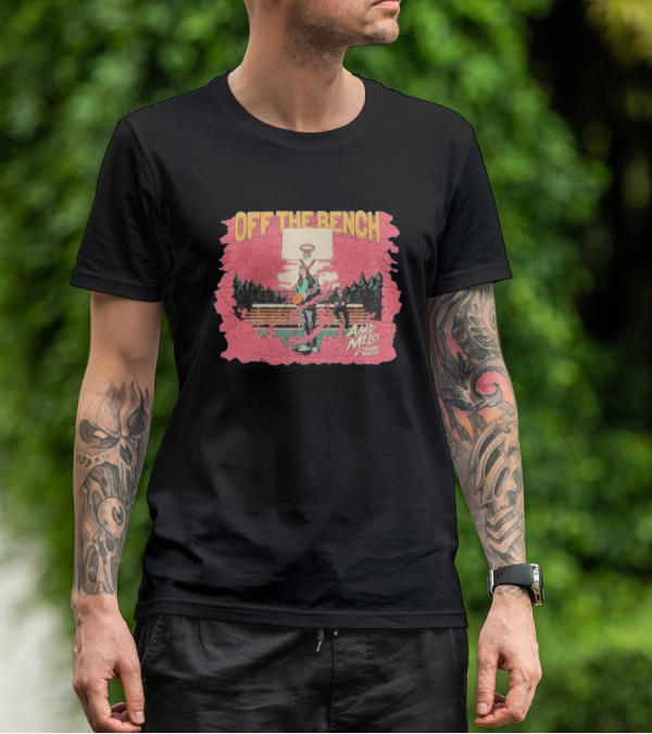 Off The Bench AMD Melo Chubby & Wallets Album Basketball Court Scene T-Shirt