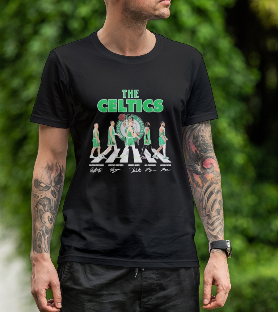 Boston Celtics Abbey Road Player Signatures T-Shirt