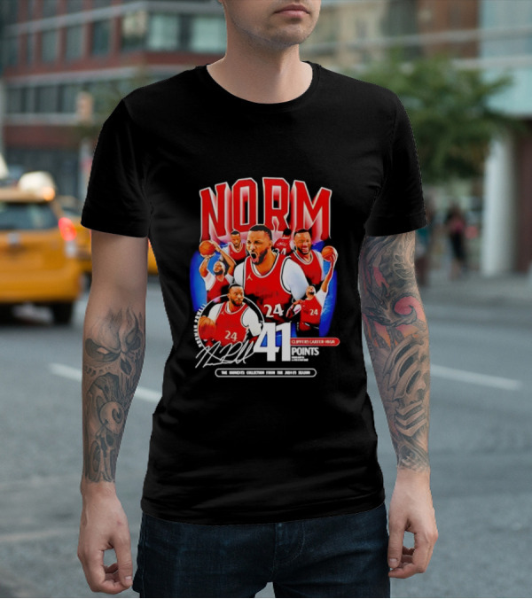 Clippers Norman Powell 24 Clippers Career High Signature 41 Points T-Shirt