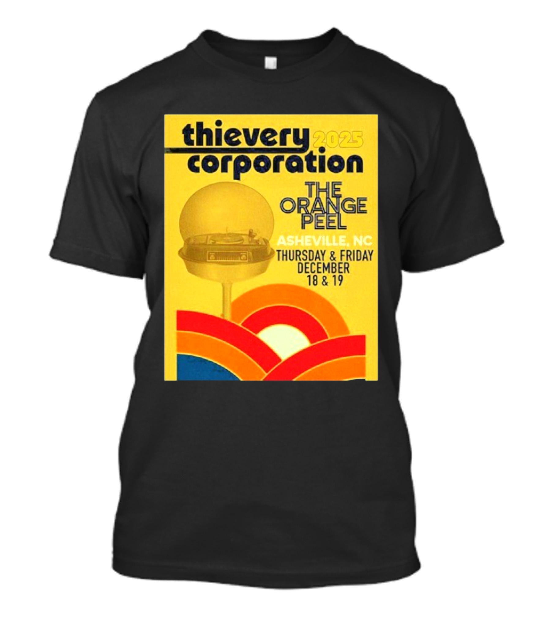 Thievery Corporation 2025 The Orange Peel Asheville NC December 18 & 19 T-Shirt