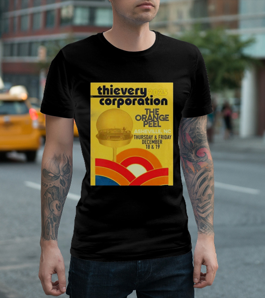 Thievery Corporation 2025 The Orange Peel Asheville NC December 18 & 19 T-Shirt