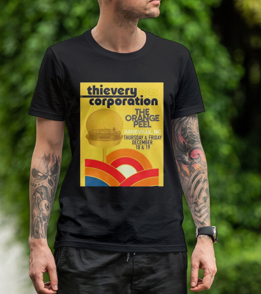 Thievery Corporation 2025 The Orange Peel Asheville NC December 18 & 19 T-Shirt