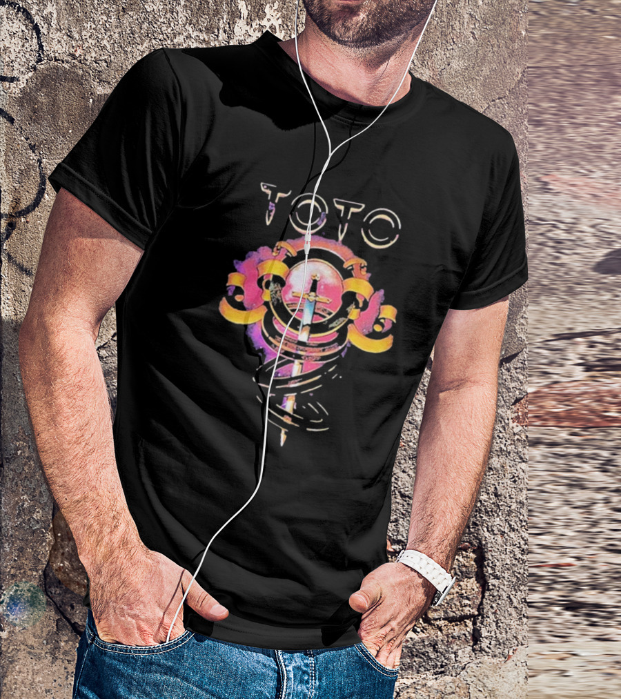 Toto 1978 Sword Iconic Band Logo Spiral Rings T-Shirt