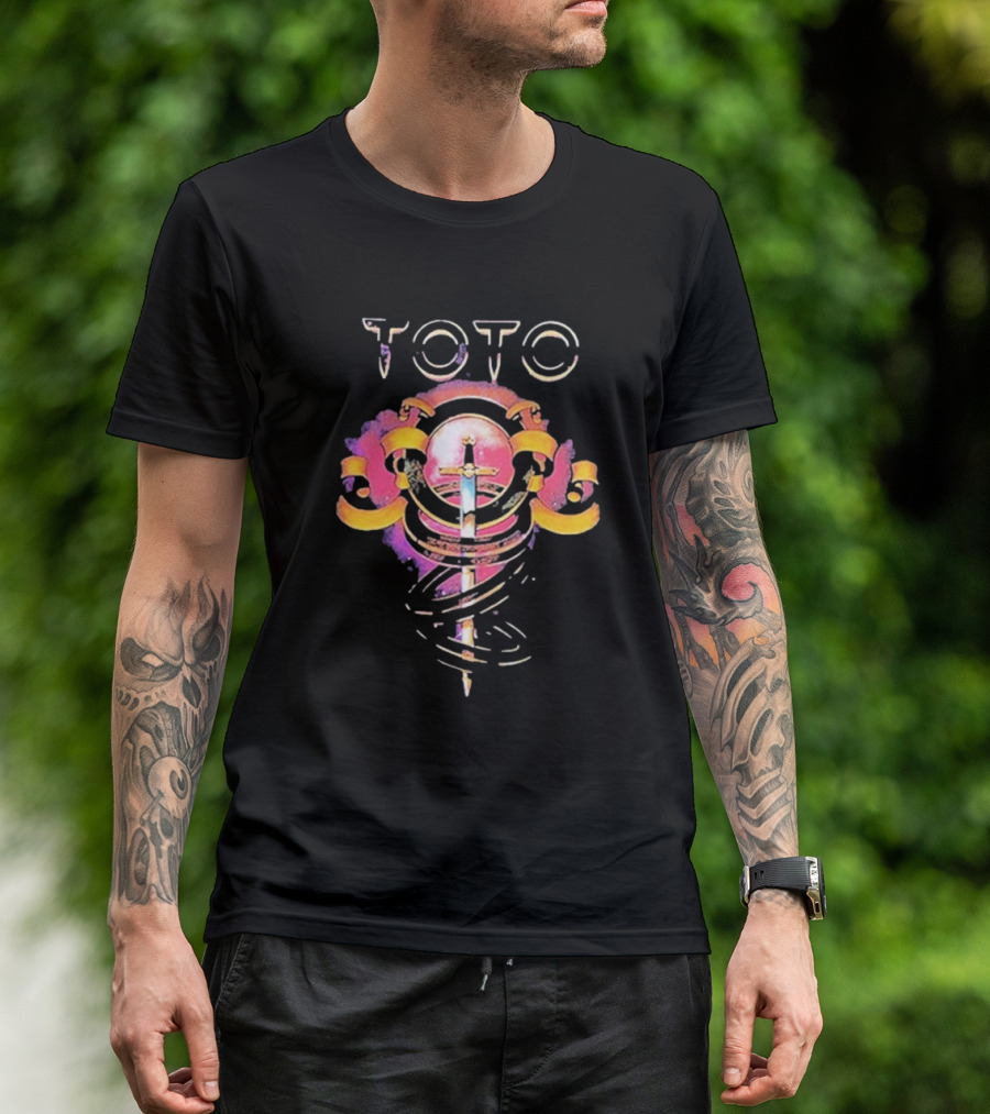 Toto 1978 Sword Iconic Band Logo Spiral Rings T-Shirt