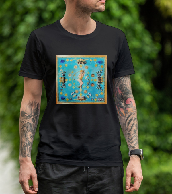 Ice Spice Y2K I'm Just A Girl Vintage Style Pop Art Blue Gold Elements T-Shirt