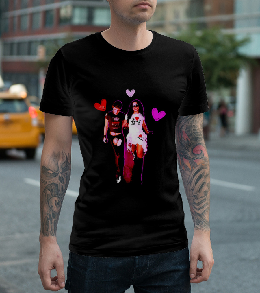Troye Sivan Charli XCX Heart Motif NY Fashion Style T-Shirt