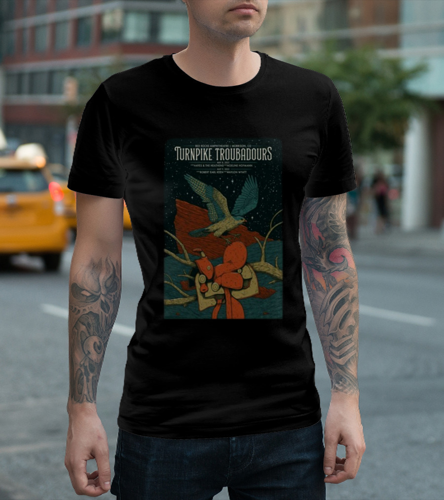 Turnpike Troubadours Live at Red Rocks Amphitheatre Morrison CO May 8-9 2025 Featuring Mipso The Weather Robert Earl Keen T-Shirt