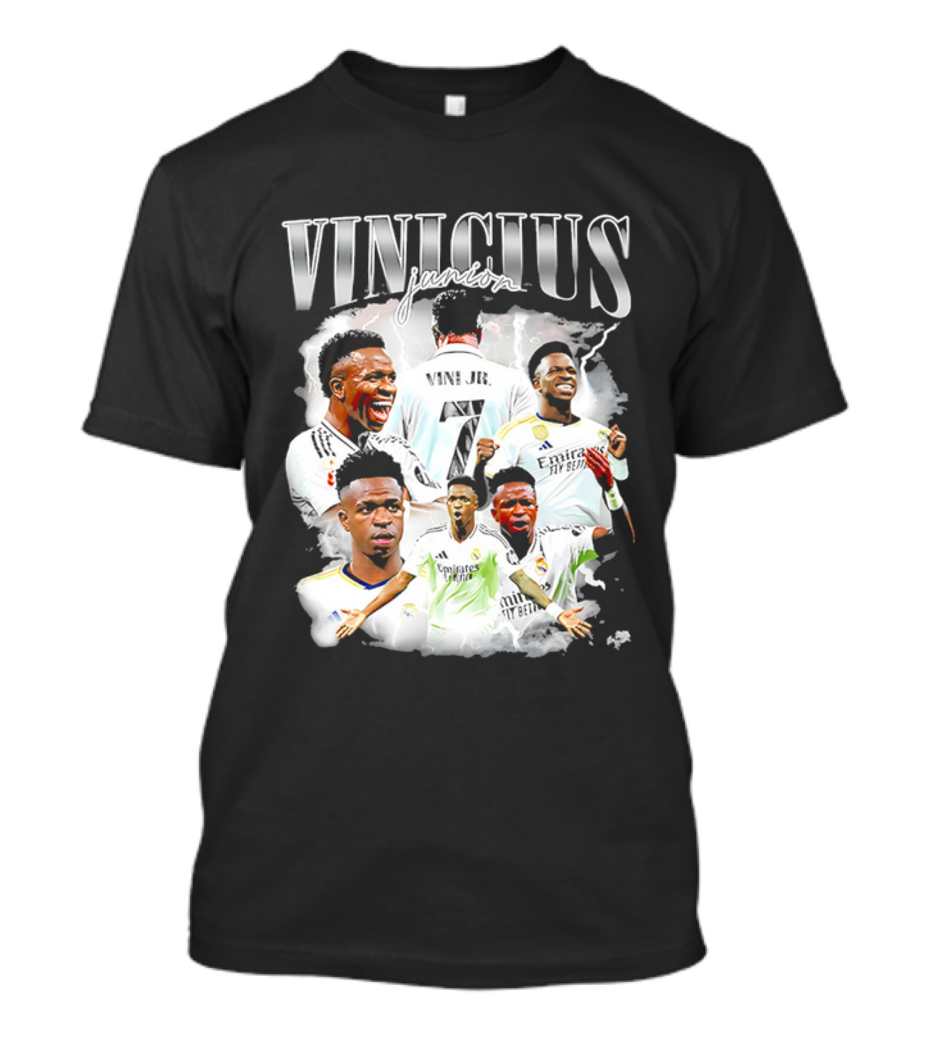 Vinicius Junior Real Madrid Footballer Montage T-Shirt