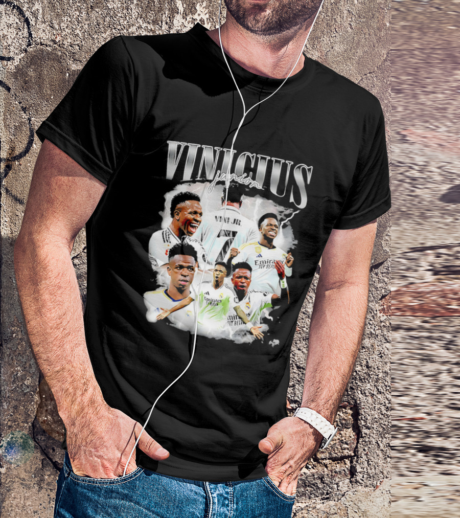 Vinicius Junior Real Madrid Footballer Montage T-Shirt
