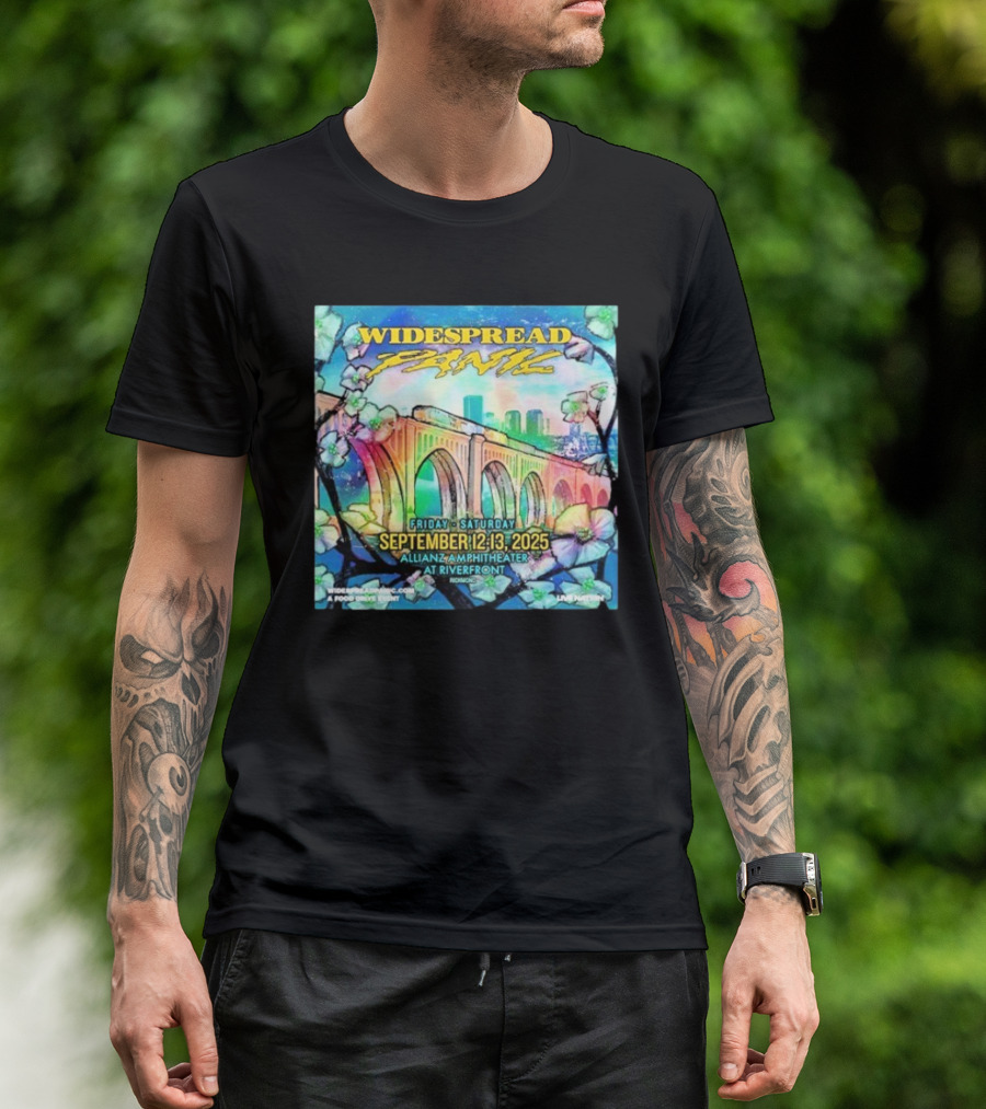 Widespread Panic Show At Allianz Amphitheater In Riverfront Richmond VA On September 12-13 2025 T-Shirt