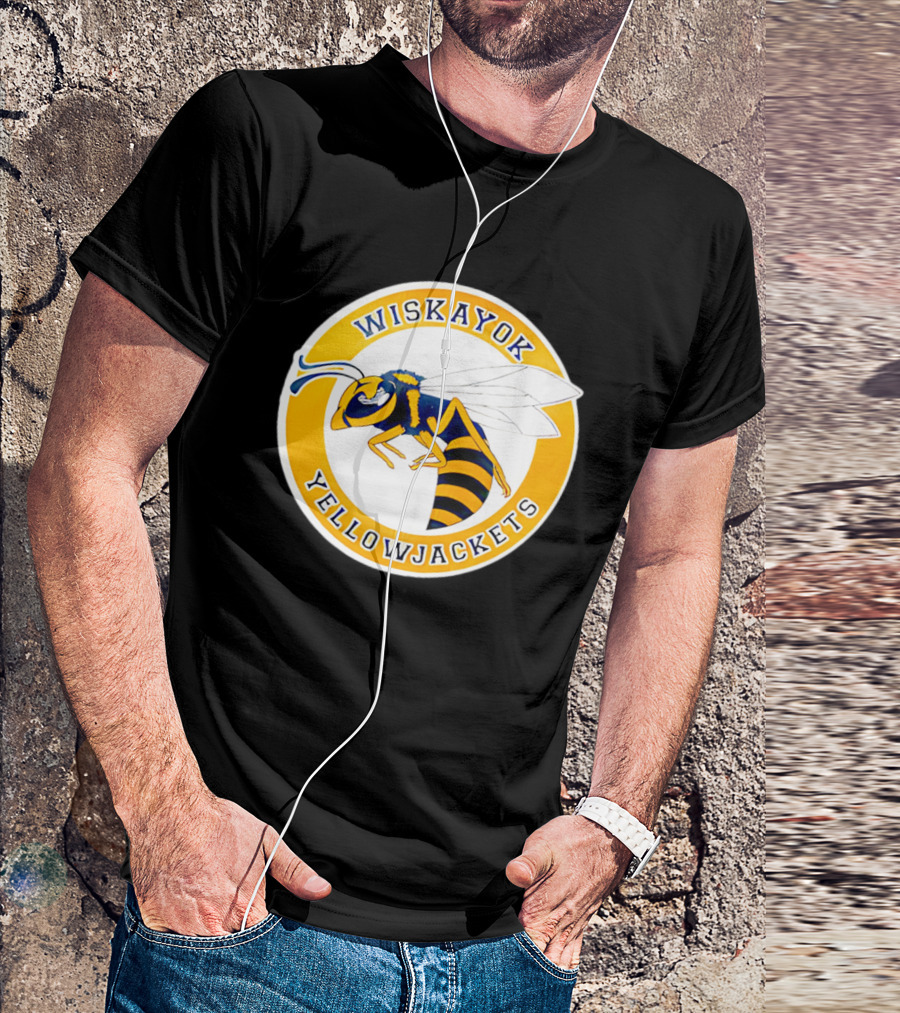 Wiskayok Yellowjackets Buzzing Insect Emblem T-Shirt