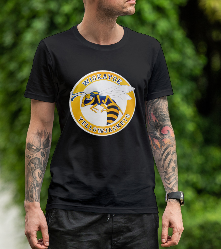 Wiskayok Yellowjackets Buzzing Insect Emblem T-Shirt