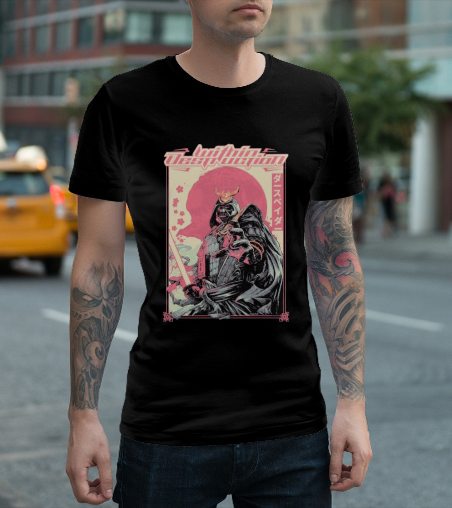 Within Destruction Darth Vaderー Samurai Style Star Wars T-Shirt