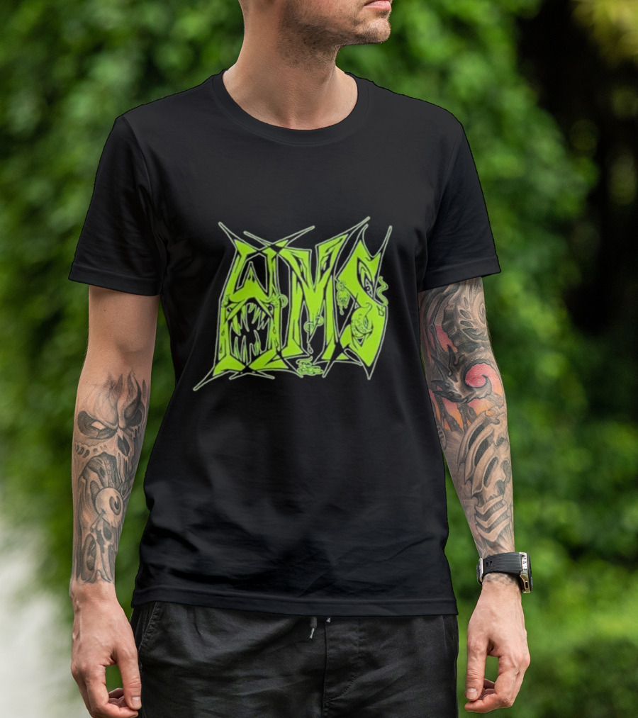 H.M.S Wolfsbane Atomic Themed Text With Monster Elements T-Shirt